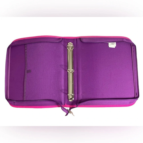 Hannah Montana Miley Cyrus Padded Zipper 3 D-Ring Binder Disney Channel Girly - Picture 3 of 14